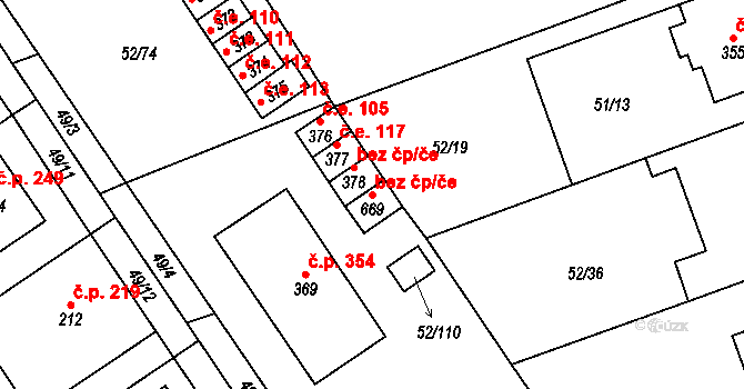 Nedvědice 43592732 na parcele st. 669 v KÚ Nedvědice pod Pernštejnem, Katastrální mapa