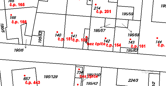 Dobroměřice 46242732 na parcele st. 643 v KÚ Dobroměřice, Katastrální mapa