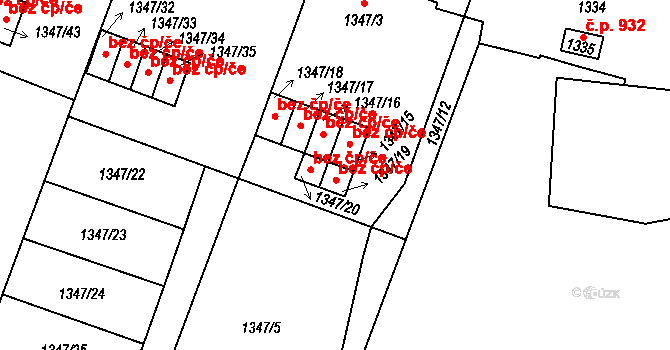 Soběslav 47457732 na parcele st. 1347/19 v KÚ Soběslav, Katastrální mapa