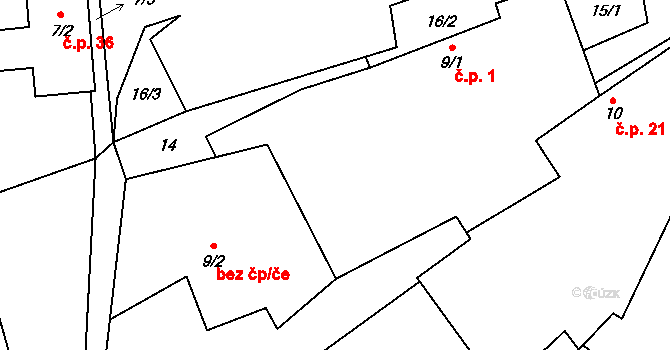 Lipice 1, Pelhřimov na parcele st. 9/1 v KÚ Lipice, Katastrální mapa