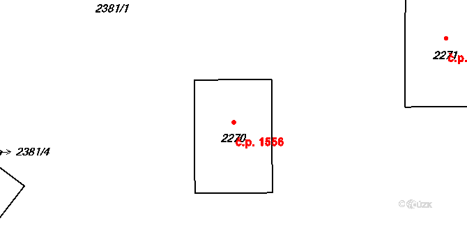 Poruba 1556, Ostrava na parcele st. 2270 v KÚ Poruba-sever, Katastrální mapa