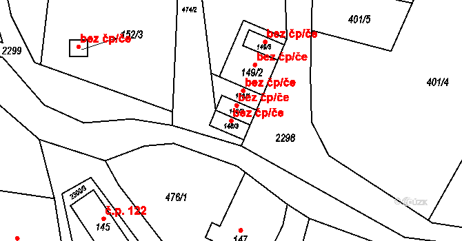 Olešnice v Orlických horách 42304733 na parcele st. 148/3 v KÚ Olešnice v Orlických horách, Katastrální mapa