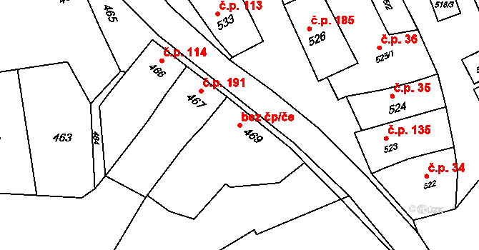 Kobeřice u Brna 45886733 na parcele st. 469 v KÚ Kobeřice u Brna, Katastrální mapa