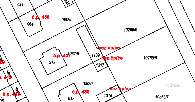 Slavonice 99046733 na parcele st. 1139 v KÚ Slavonice, Katastrální mapa