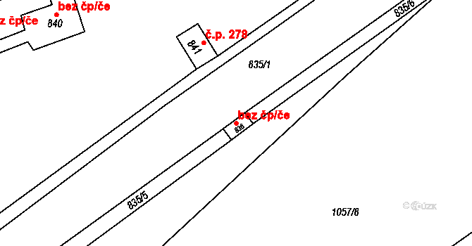 Polnička 105394734 na parcele st. 836 v KÚ Polnička, Katastrální mapa