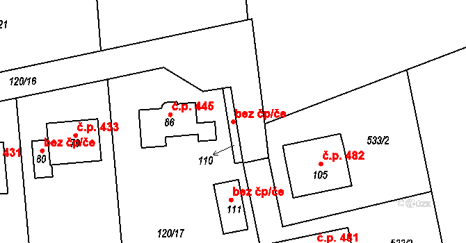 Doubravice nad Svitavou 105469734 na parcele st. 110 v KÚ Klemov, Katastrální mapa
