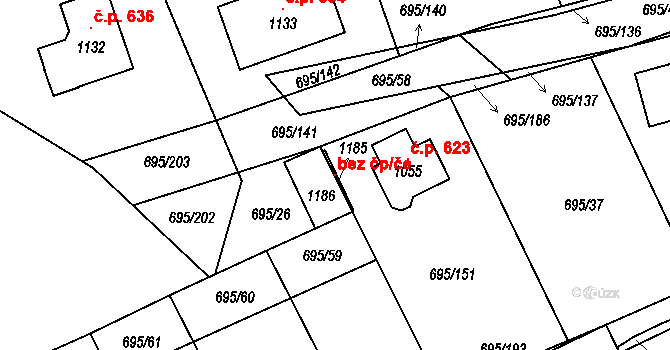 Kryry 121449734 na parcele st. 1185 v KÚ Kryry, Katastrální mapa
