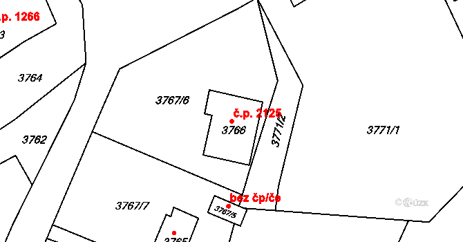 Pod Bezručovým vrchem 2125, Krnov na parcele st. 3766 v KÚ Krnov-Horní Předměstí, Katastrální mapa