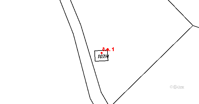 Veselice 1, Havlíčkův Brod na parcele st. 107/4 v KÚ Veselice u Havlíčkova Brodu, Katastrální mapa