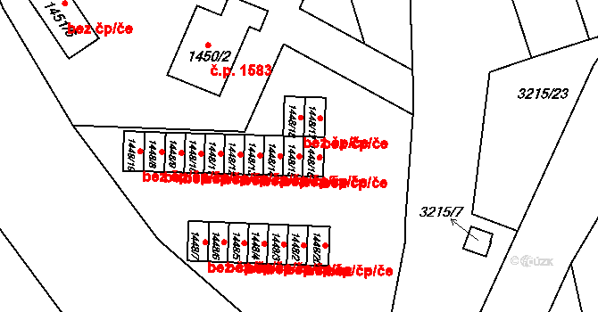 Rychnov nad Kněžnou 41676734 na parcele st. 1448/15 v KÚ Rychnov nad Kněžnou, Katastrální mapa