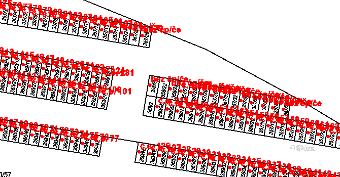 Rousínov 42961734 na parcele st. 358/23 v KÚ Rousínov u Vyškova, Katastrální mapa
