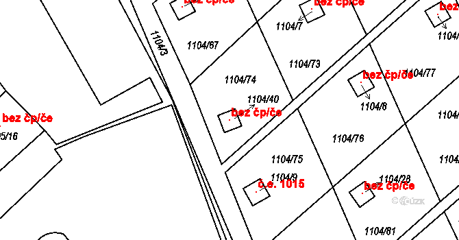 Novosedlice 45113734 na parcele st. 1104/40 v KÚ Novosedlice, Katastrální mapa