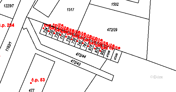 Žacléř 49088734 na parcele st. 878 v KÚ Žacléř, Katastrální mapa