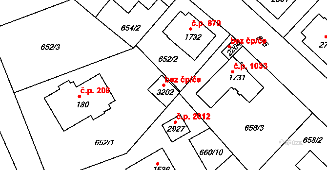 Sezimovo Ústí 49181734 na parcele st. 3202 v KÚ Sezimovo Ústí, Katastrální mapa