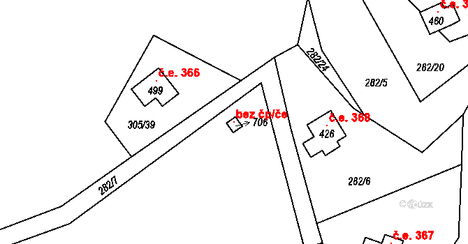 Černolice 102289735 na parcele st. 706 v KÚ Černolice, Katastrální mapa