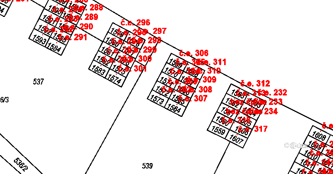Ostopovice 303, Katastrální mapa