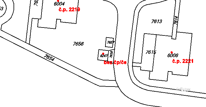 Brno 39504735 na parcele st. 6247 v KÚ Líšeň, Katastrální mapa