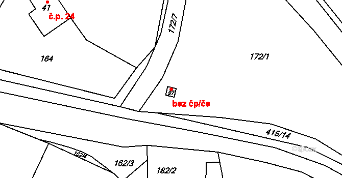 Borovnice 44242735 na parcele st. 97 v KÚ Borovnice u Potštejna, Katastrální mapa