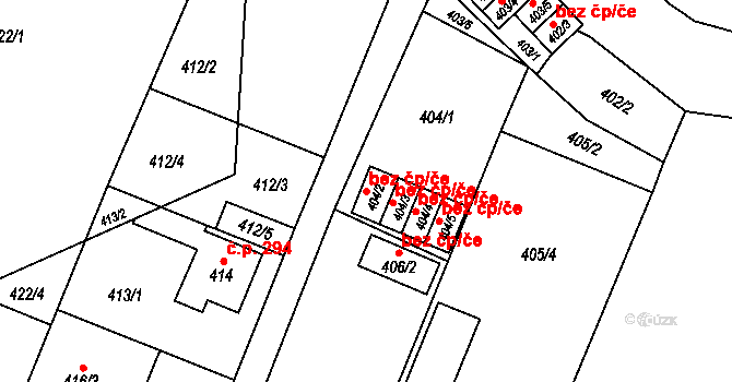 Holice 46713735 na parcele st. 404/2 v KÚ Holice v Čechách, Katastrální mapa