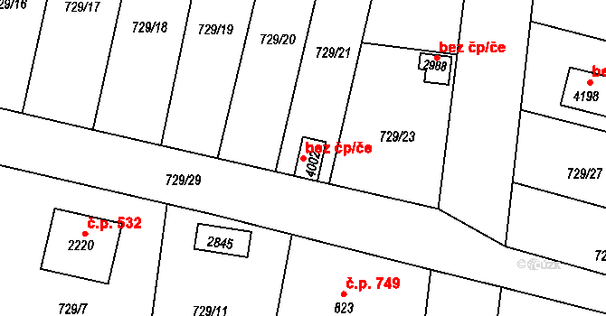 Humpolec 50745735 na parcele st. 4002 v KÚ Humpolec, Katastrální mapa