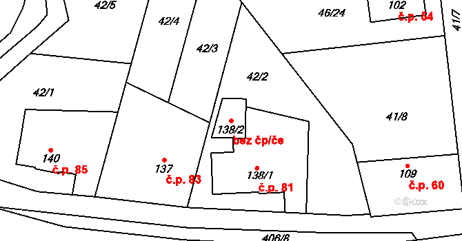 Humpolec 82023735 na parcele st. 138/2 v KÚ Plačkov, Katastrální mapa