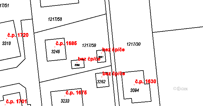 Lipník nad Bečvou 97848735 na parcele st. 3291 v KÚ Lipník nad Bečvou, Katastrální mapa