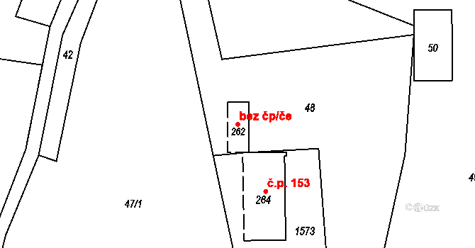 Jestřabí v Krkonoších 100504736 na parcele st. 262 v KÚ Křížlice, Katastrální mapa