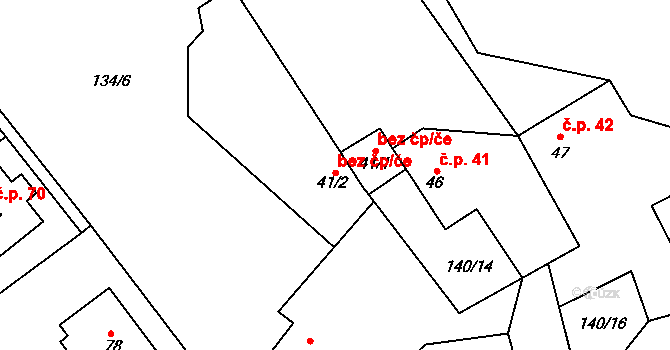 Bohdalov 40744736 na parcele st. 41/2 v KÚ Chroustov u Bohdalova, Katastrální mapa
