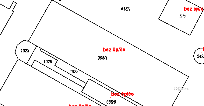 Chotěšov 41201736 na parcele st. 968/1 v KÚ Chotěšov, Katastrální mapa