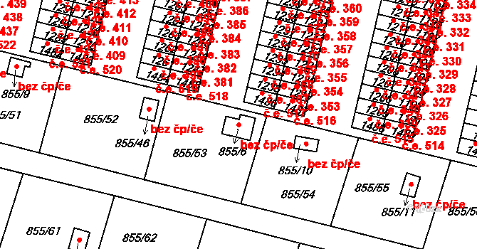 Teplice 48544736 na parcele st. 855/6 v KÚ Teplice-Řetenice, Katastrální mapa