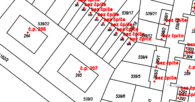 Pňovice 49881736 na parcele st. 366 v KÚ Pňovice, Katastrální mapa