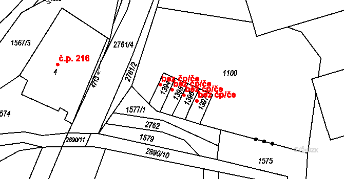 Broumov 50163736 na parcele st. 1395 v KÚ Broumov, Katastrální mapa