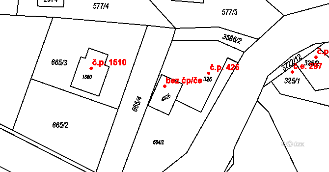 Rožnov pod Radhoštěm 39567737 na parcele st. 4326 v KÚ Rožnov pod Radhoštěm, Katastrální mapa