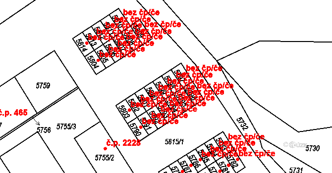 Žďár nad Sázavou 40758737 na parcele st. 5799 v KÚ Město Žďár, Katastrální mapa
