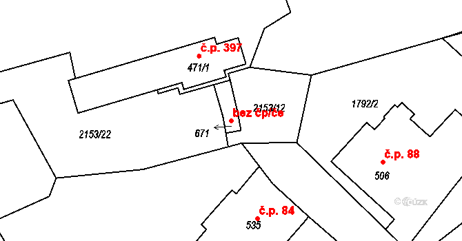 Skalice u České Lípy 42355737 na parcele st. 671 v KÚ Skalice u České Lípy, Katastrální mapa