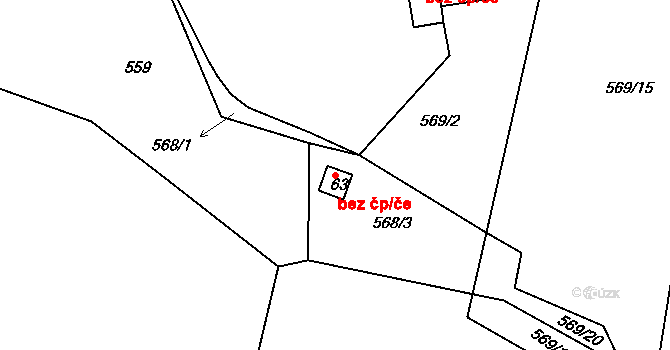 Volenice 42743737 na parcele st. 63 v KÚ Bubovice u Březnice, Katastrální mapa