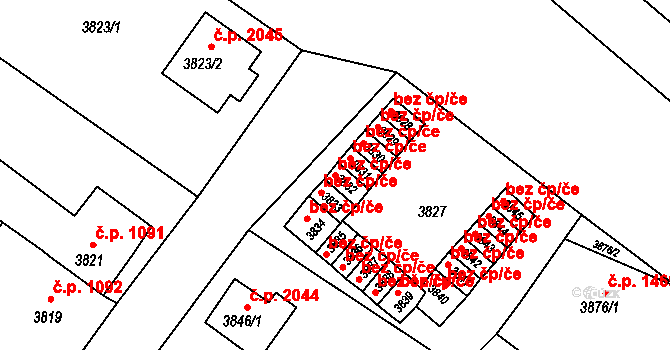 Česká Lípa 45885737 na parcele st. 3832 v KÚ Česká Lípa, Katastrální mapa