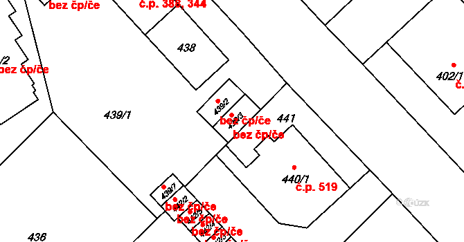 Nový Bor 45937737 na parcele st. 439/3 v KÚ Nový Bor, Katastrální mapa