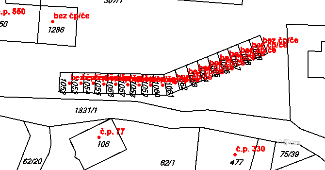 Tanvald 48373737 na parcele st. 1060 v KÚ Tanvald, Katastrální mapa