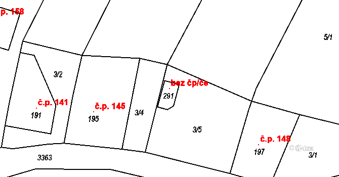 Bohušov 97865737 na parcele st. 291 v KÚ Bohušov, Katastrální mapa