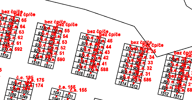 Řetenice 44, Teplice na parcele st. 916 v KÚ Teplice-Řetenice, Katastrální mapa