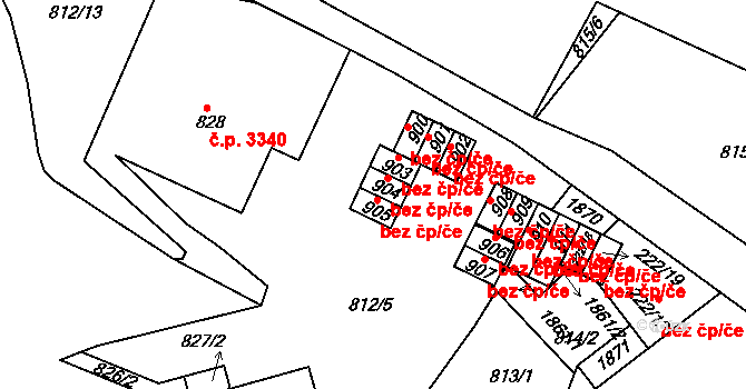 Jablonec nad Nisou 44209738 na parcele st. 905 v KÚ Jablonecké Paseky, Katastrální mapa