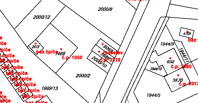 Šumperk 3319 na parcele st. 5686 v KÚ Šumperk, Katastrální mapa