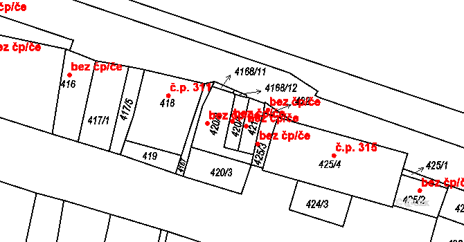 Roudnice nad Labem 47635738 na parcele st. 420/1 v KÚ Roudnice nad Labem, Katastrální mapa