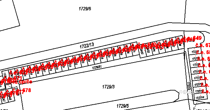 Miřetice u Klášterce nad Ohří 637, Klášterec nad Ohří na parcele st. 1729/26 v KÚ Miřetice u Klášterce nad Ohří, Katastrální mapa