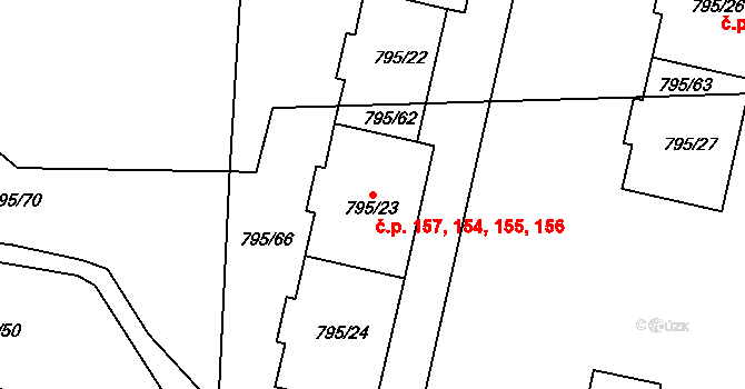 Šipší 154,155,156,157, Kutná Hora na parcele st. 795/21 v KÚ Sedlec u Kutné Hory, Katastrální mapa