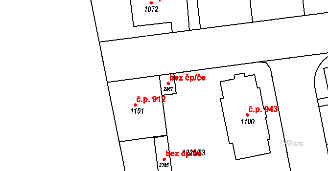 Lipník nad Bečvou 43813739 na parcele st. 2387 v KÚ Lipník nad Bečvou, Katastrální mapa