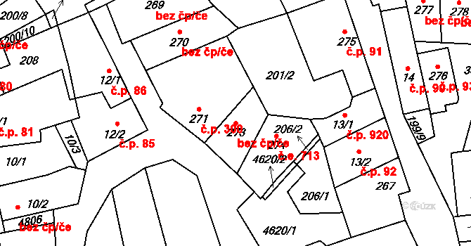 Hroznová Lhota 44814739 na parcele st. 273 v KÚ Hroznová Lhota, Katastrální mapa