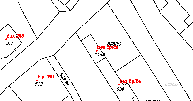 Slavonice 50142739 na parcele st. 1159 v KÚ Slavonice, Katastrální mapa
