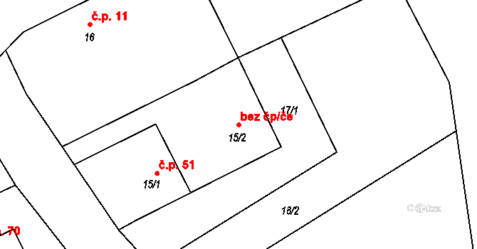 Prchalov 118, Příbor na parcele st. 15/2 v KÚ Prchalov, Katastrální mapa